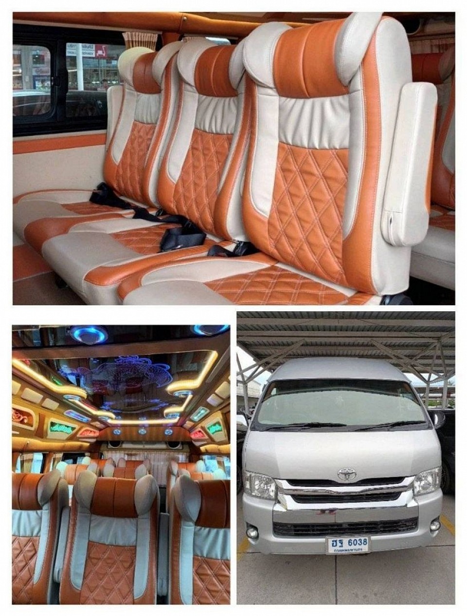 บริการรถตู้ VIP 9-10 ที่นั่งเบาะใหญ่นั่งสบาย แอร์เย็นด้วยระบบแอร์ไมโครบัส